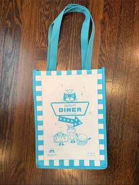 Jellycat Blue and White Diner Tote